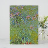 Carte Fleurs d'Agapanthus (par Claude Monet) (Debout devant)
