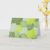 Carte Fleurs Dahlia, Motif De Fleurs, Dahlia Verte (Fleur jaune)