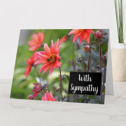 Carte Fleurs Dahlia Roses & Rouges Fleurs Wisley Avec Sy (Devant)