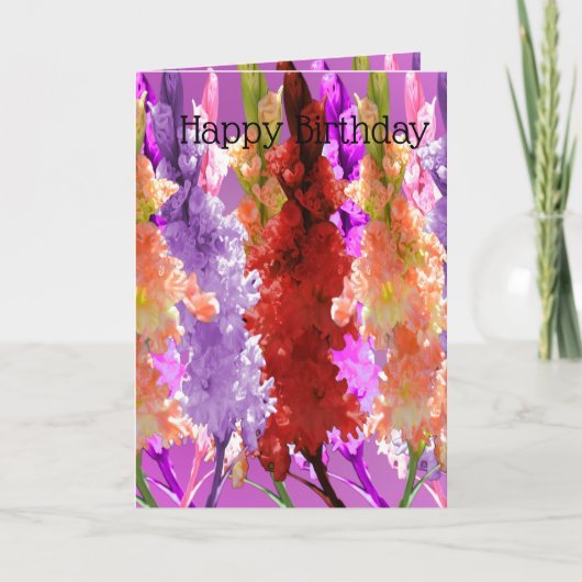 Carte Fleurs d'Althaea d'élégance, Anniversaire (Devant)