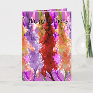 Carte Fleurs d'Althaea d'élégance, Anniversaire