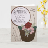 Carte Fleurs d'anniversaire (Fleur jaune)