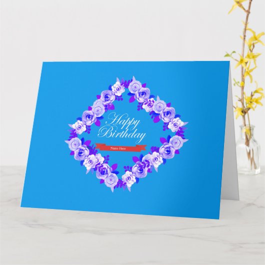 Carte Fleurs d'anniversaire (Fleur jaune)