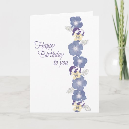 Carte Fleurs d'anniversaire (Devant)