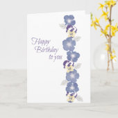 Carte Fleurs d'anniversaire (Fleur jaune)