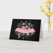 Carte Fleurs d'anniversaire (Fleur jaune)