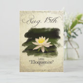 Carte Fleurs d'anniversaire le 15 août "Lotus" (Debout devant)