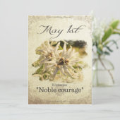 Carte Fleurs d'anniversaire le 1er mai "Edelweiss" (Debout devant)