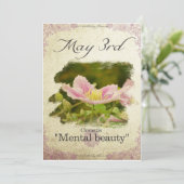 Carte Fleurs d'anniversaire le 3 mai "Clematis" (Debout devant)