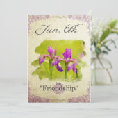 Carte Fleurs d'anniversaire le 6 juin "Iris" (Debout devant)