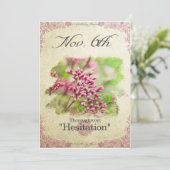 Carte Fleurs d'anniversaire le 6 novembre "Thoroughwort" (Debout devant)