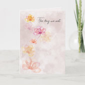 Carte Fleurs d'anniversaire sur Abstrait rose (Devant)