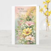 Carte Fleurs d'anniversaire vintages (Fleur jaune)