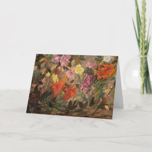 Carte Fleurs dans un jardin Tadeusz Makowski