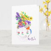 Carte Fleurs dans un vase (Fleur jaune)