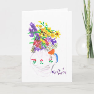 Carte Fleurs dans un vase