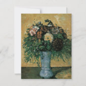Carte Fleurs dans un Vase Bleu par Paul Cezanne Art Vint (Devant)