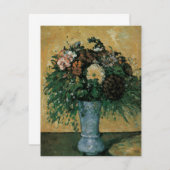 Carte Fleurs dans un Vase Bleu par Paul Cezanne Art Vint (Devant / Derrière)