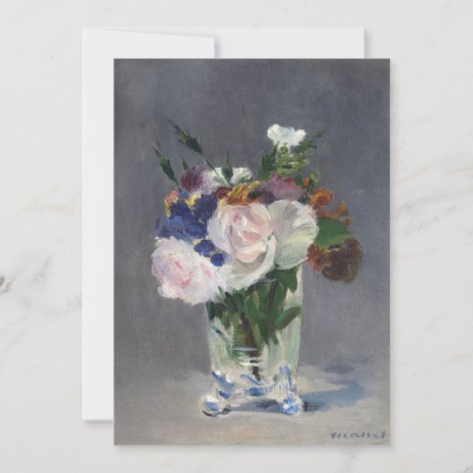 Carte Fleurs dans un vase de cristal | Édouard Manet (Devant)