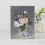 Carte Fleurs dans un vase de cristal | Édouard Manet (Debout devant)