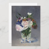 Carte Fleurs dans un vase de cristal | Édouard Manet (Devant / Derrière)