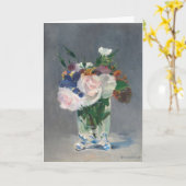 Carte Fleurs dans un Vase de cristal Manet Impressionnis (Fleur jaune)