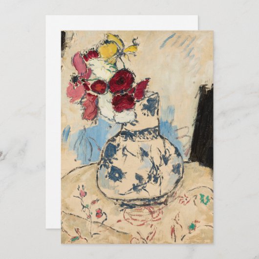 Carte Fleurs dans un vase de fleurs | Tadeusz Makowski (Devant / Derrière)