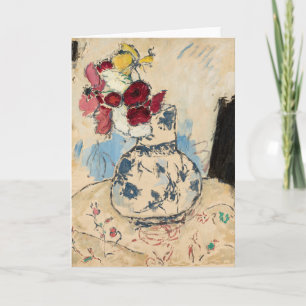 Carte Fleurs dans un vase de fleurs   Tadeusz Makowski