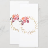 Carte Fleurs d'aquarelle Cadre Fleurs d'aquarelle (Devant / Derrière)