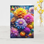 Carte Fleurs d'aquarelle colorée L'anniversaire de grand (Fleur jaune)