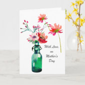 Carte Fleurs d'aquarelle Fête des mères élégantes (Fleur jaune)