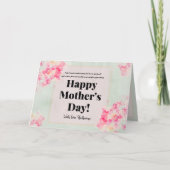 Carte Fleurs d'aquarelle Fille moderne Fête des mères (Devant)