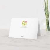 Carte Fleurs d'aquarelle jaune heureux ami d'anniversair (Dos)