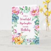 Carte Fleurs d'aquarelle printanière Stepgirl Anniversai (Fleur jaune)