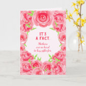 Carte Fleurs d'aquarelle rose amusante fête des mères (Fleur jaune)