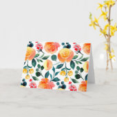 Carte Fleurs d'aquarelle rustique Jaune Orange Blanc (Fleur jaune)