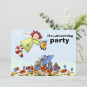 Carte Fleurs d'arrosage Angel de campagne mignonne (Debout devant)