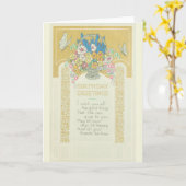 Carte Fleurs d'art déco d'anniversaire (Fleur jaune)