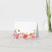 Carte Fleurs d'art Roses anniversaire (Dos)