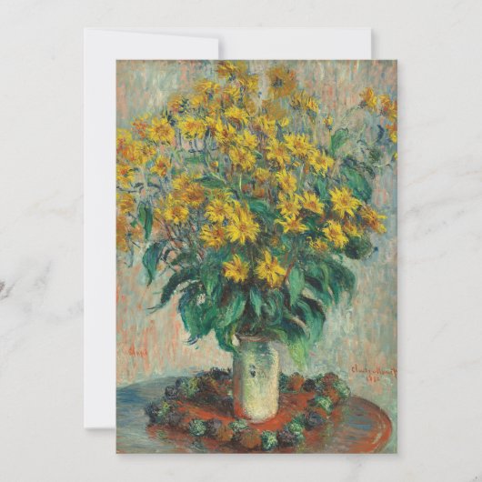 Carte Fleurs d'artichauts de Jérusalem par Claude Monet (Devant)