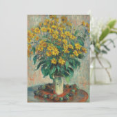 Carte Fleurs d'artichauts de Jérusalem par Claude Monet (Debout devant)