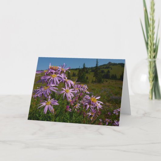 Carte Fleurs d'aster violet au Mont Rainier (Devant)