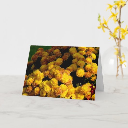 Carte Fleurs d'automne (Fleur jaune)