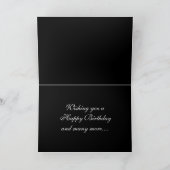 Carte Fleurs d'automne design sur Black Happy Birthday C (Intérieur)