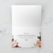 Carte Fleurs d'automne Veux-tu être ma dame d'honneur (Intérieur)