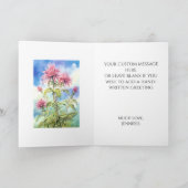 Carte Fleurs de baume d'abeille sur une aquarelle estiva (Intérieur)