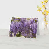Carte Fleurs de bisteria violet (Fleur jaune)