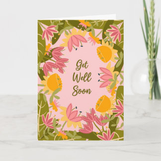 Carte Fleurs de Bon Rétablissement