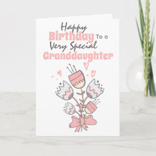 Carte Fleurs de bouquet florales avec voeux d'anniversai