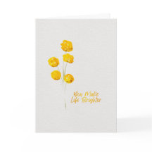 Fleurs de bouton Billy jaunes « Pensée pour vous »
